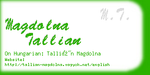 magdolna tallian business card
